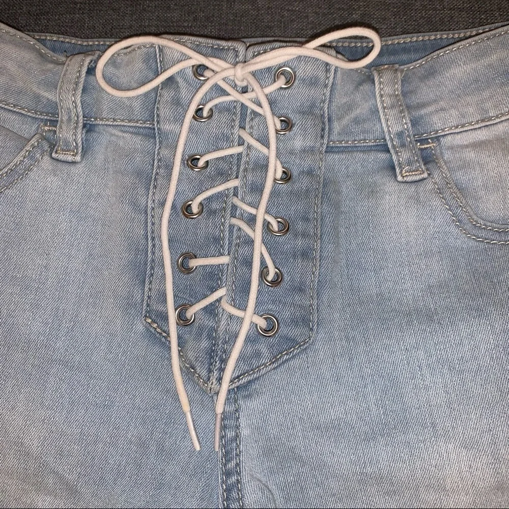 PacSun High Rise Super Stretch Shortie Jean Shorts